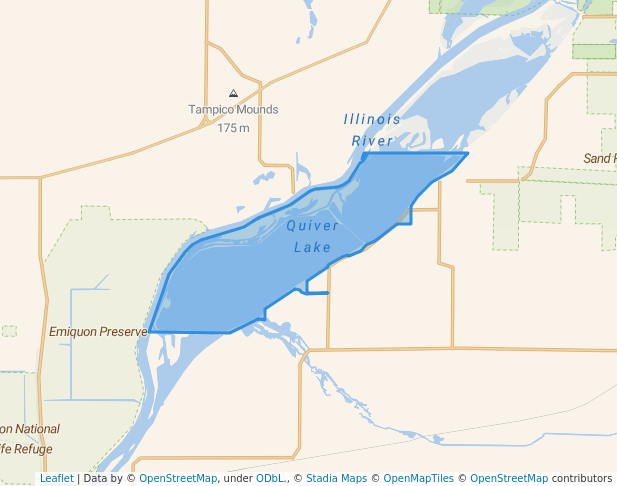 walking in Chautauqua National Wildlife Refuge map in Liverpool