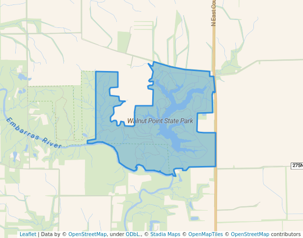 walking in Walnut Point State Park map in Oakland