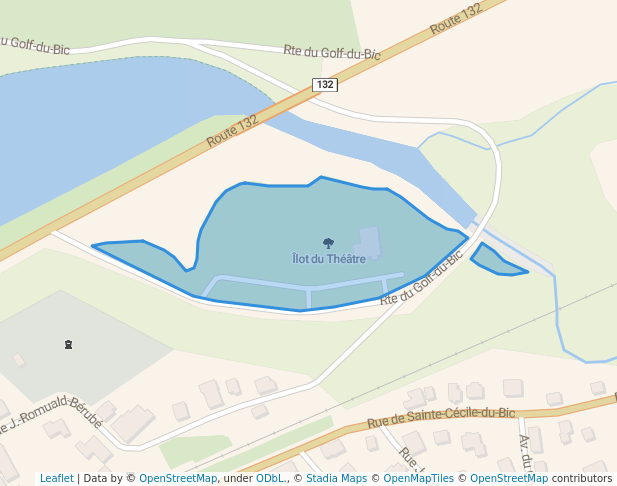 walking in Îlot du Théâtre map in Rimouski