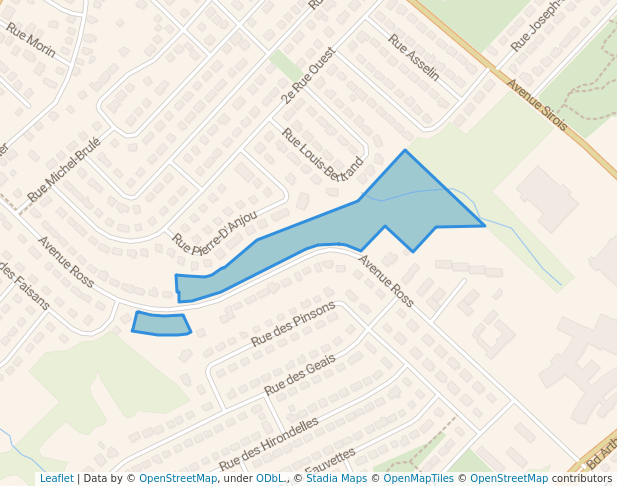 walking in Îlot de l'avenue Ross map in Rimouski
