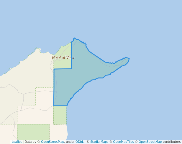 walking in Point Abbaye County Park map in L'Anse