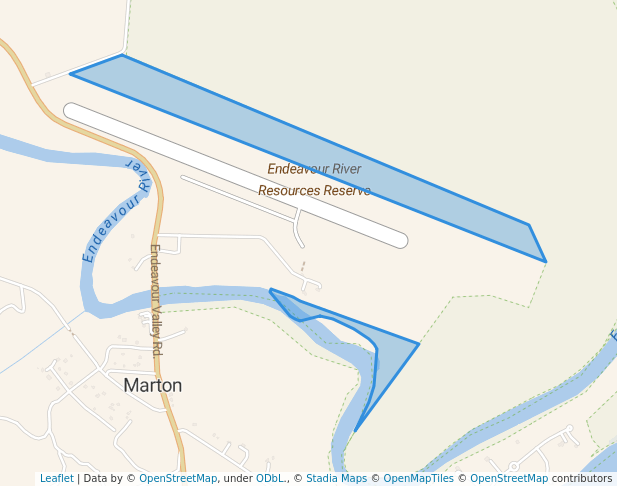 walking in Endeavour River Resources Reserve map in Degarra