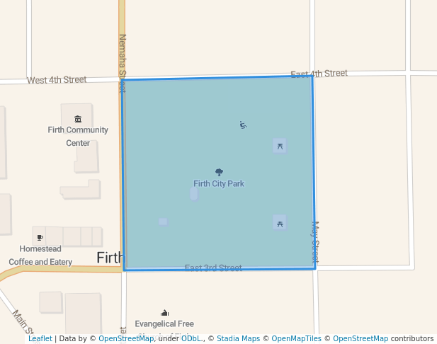 walking in Firth City Park map in Firth