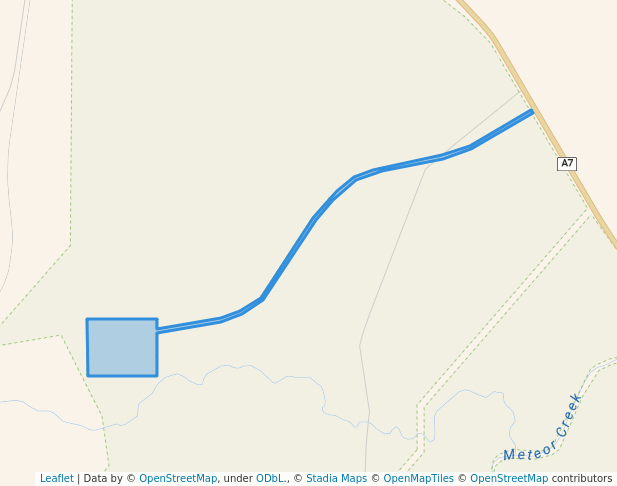 walking in Albinia Resources Reserve map in Orion