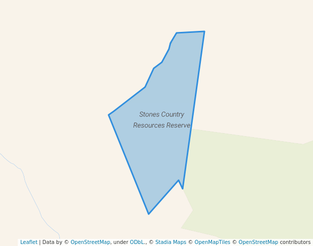 walking in Stones Country Resources Reserve map in Wandoan
