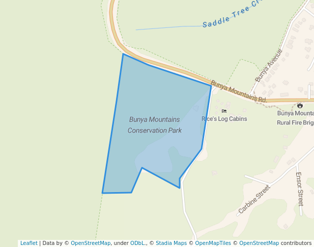 walking in Bunya Mountains Conservation Park map in Dalby