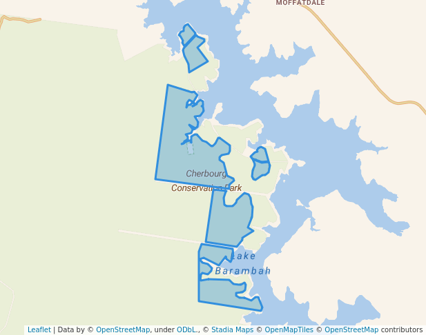 walking in Cherbourg Conservation Park map in Cushnie