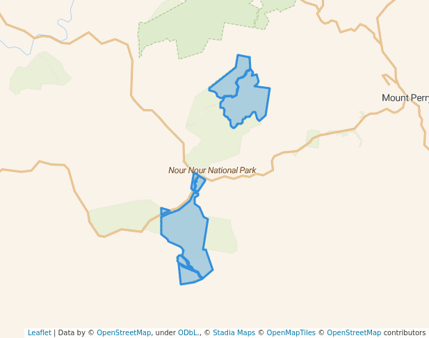 walking in Nour Nour National Park map in Lake Monduran