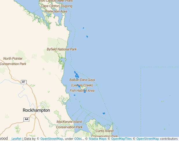 walking in Keppel Bay Islands National Park map in The Keppels