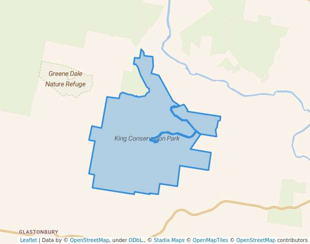 walking in King Conservation Park map in Miva