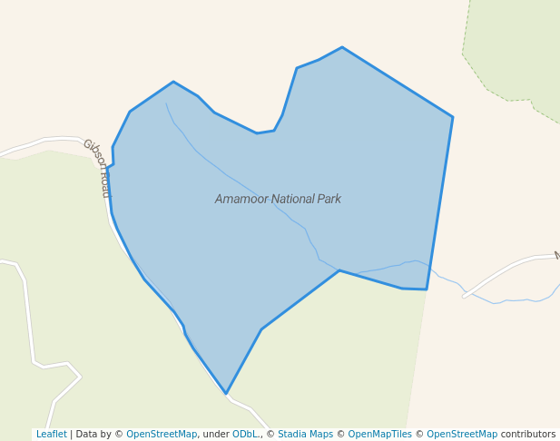 walking in Amamoor National Park map in Miva