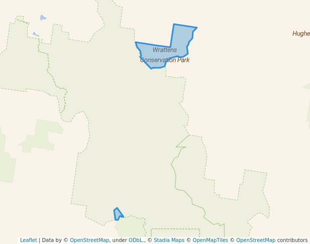 walking in Wrattens Conservation Park map in Miva