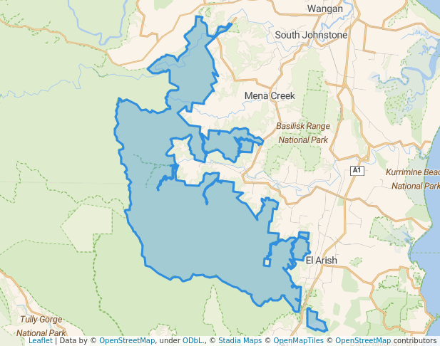 walking in Japoon National Park map in Jaffa