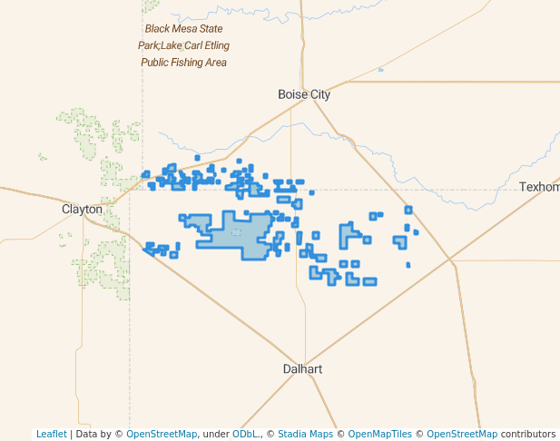walking in Rita Blanca National Grassland map in Dalhart