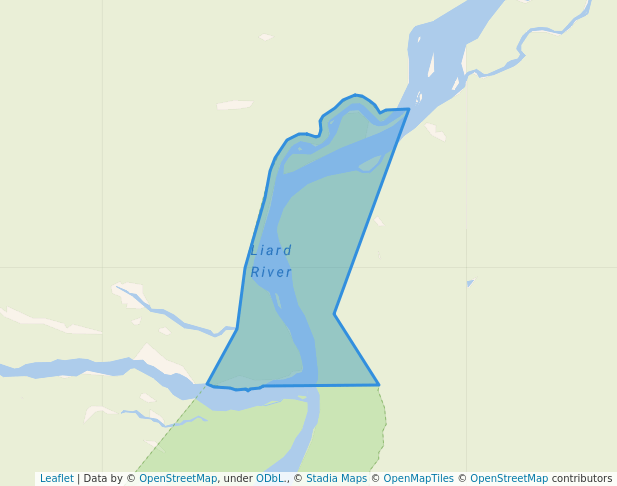 walking in Scatter River Old Growth Provincial Park map in Toad River