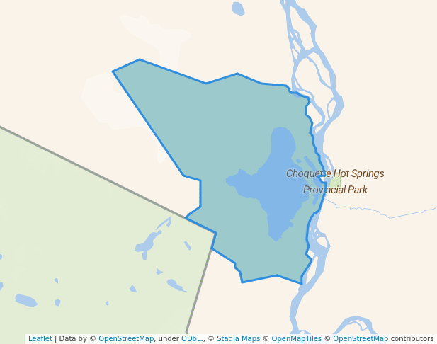 walking in Great Glacier Provincial Park map in Telegraph Creek