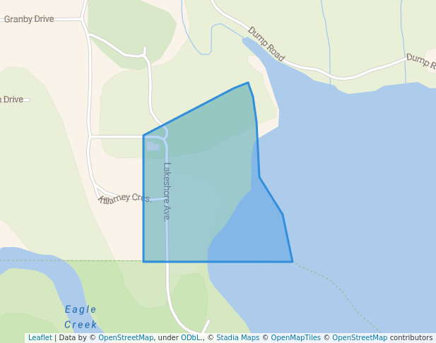 walking in Inonoaklin Provincial Park map in Edgewood