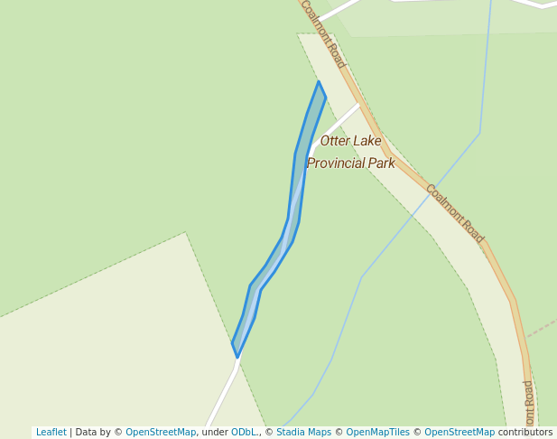 walking in Otter Lake Protected Area map in Coalmont