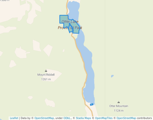 walking in Otter Lake Provincial Park map in Coalmont