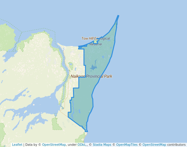 walking in Naikoon Provincial Park map in Masset