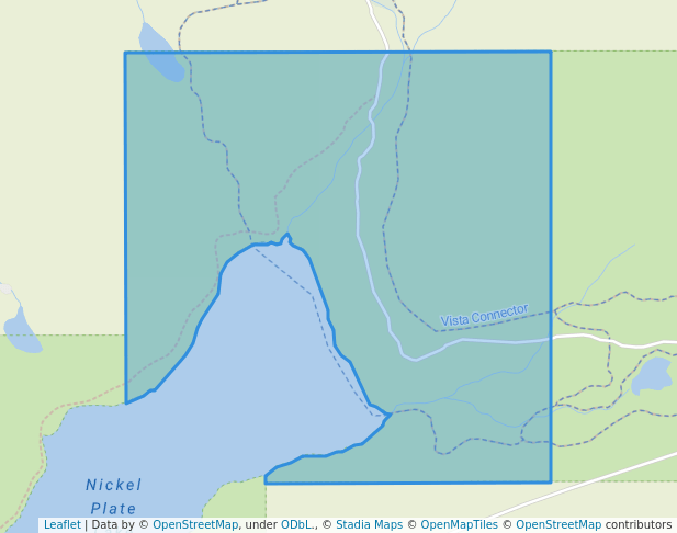 walking in Nickel Plate Provincial Park map in Kaleden