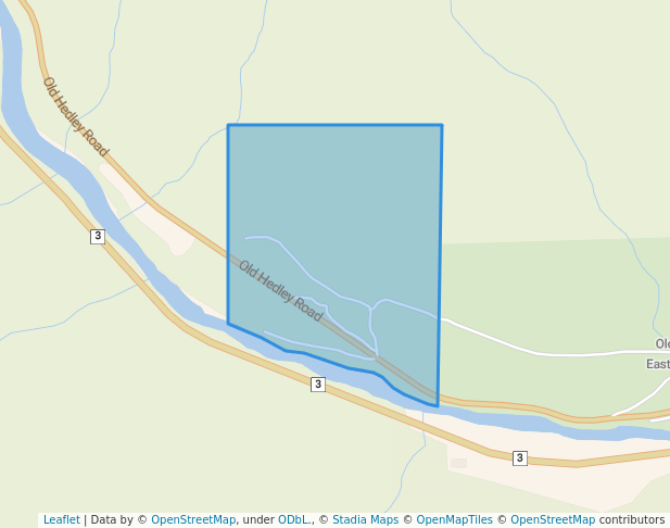 walking in Old Hedley Road West Recreation Site map in Osoyoos
