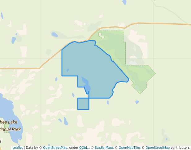 walking in Tyee Mountain Trails Recreation Site map in Telkwa