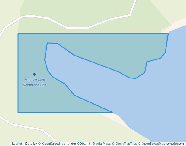 walking in Minnow Lake Recreation Site map in Lumby