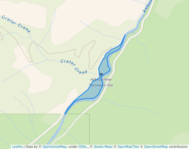 walking in Ashnola River Recreation Site map in Keremeos