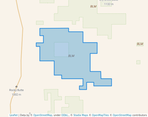 walking in BLM map in Broadus
