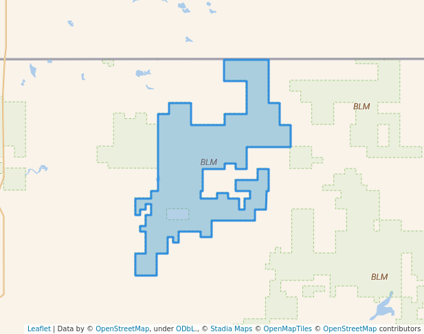 walking in BLM map in Loring