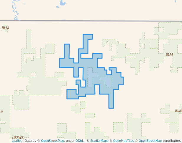 walking in BLM map in Chinook