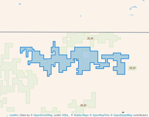 walking in BLM map in Chinook