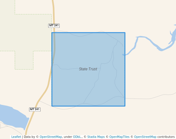 walking in State Trust map in Turner