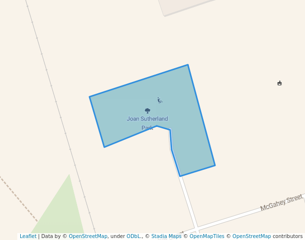 walking in Joan Sutherland Park map in New Tecumseth