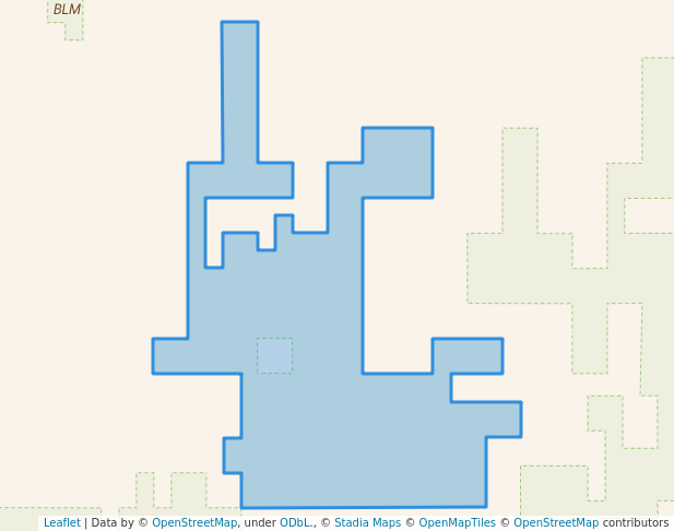 walking in BLM map in Chinook