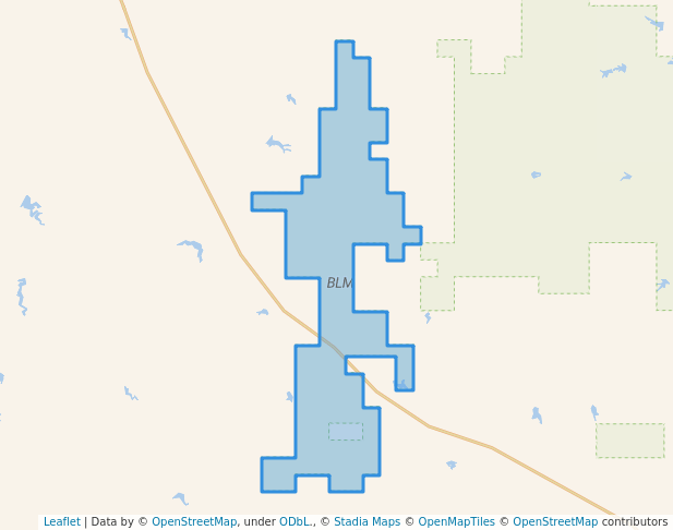 walking in BLM map in Miles City