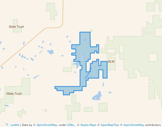 walking in BLM map in Turner