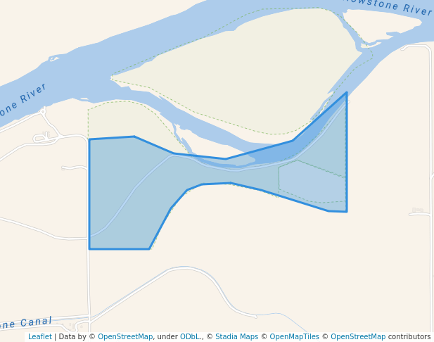 walking in MT FWP map in Hysham