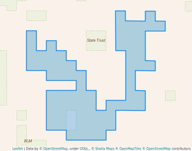 walking in BLM map in Chinook