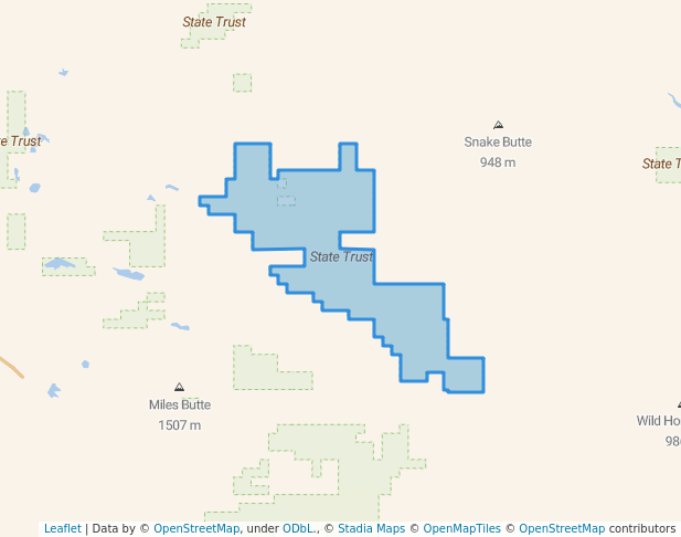 walking in State Trust map in Chinook