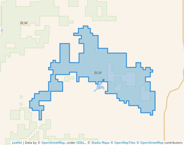 walking in BLM map in Loring