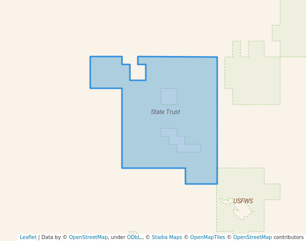 walking in State Trust map in Chinook