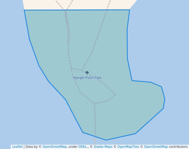 walking in Nymph Point Park map in North Saanich