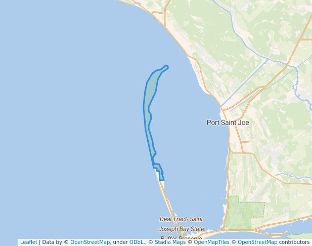 walking in Saint Joseph Peninsula State Park map in Port St. Joe