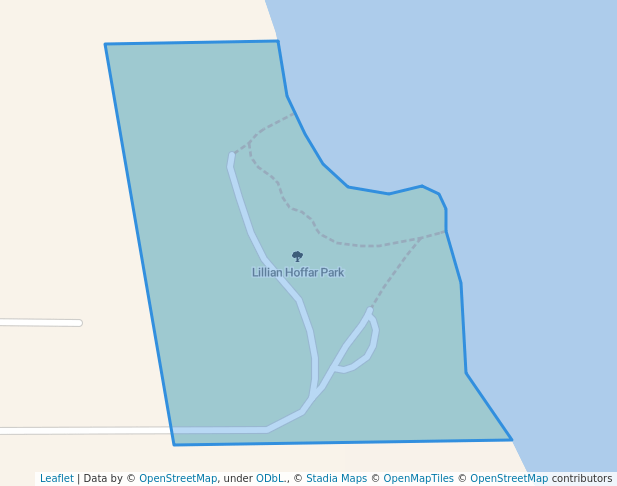 walking in Lillian Hoffar Park map in Sidney