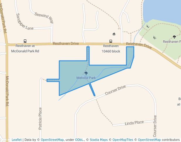 walking in Melville Park map in Sidney