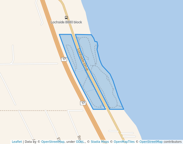 walking in Cy Hampson Park map in North Saanich