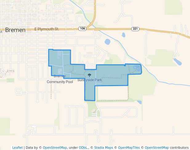walking in Sunnyside Park map in Bremen