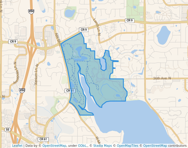 walking in Clifton E. French Regional Park map in Plymouth